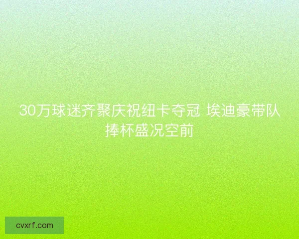 30万球迷齐聚庆祝纽卡夺冠 埃迪豪带队捧杯盛况空前