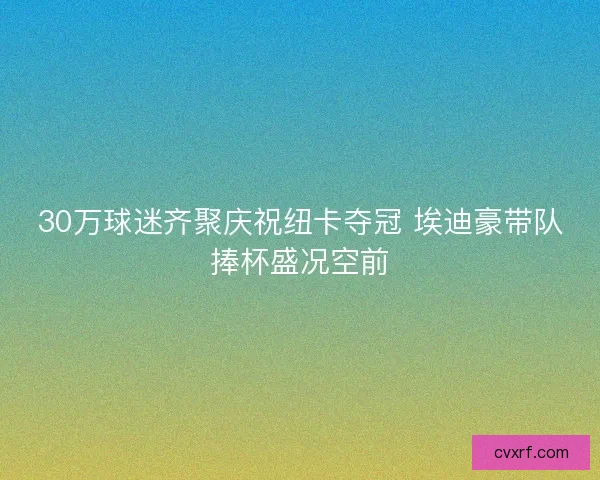 30万球迷齐聚庆祝纽卡夺冠 埃迪豪带队捧杯盛况空前 30万球迷齐聚庆祝纽卡夺冠 埃迪豪带队捧杯盛况空前